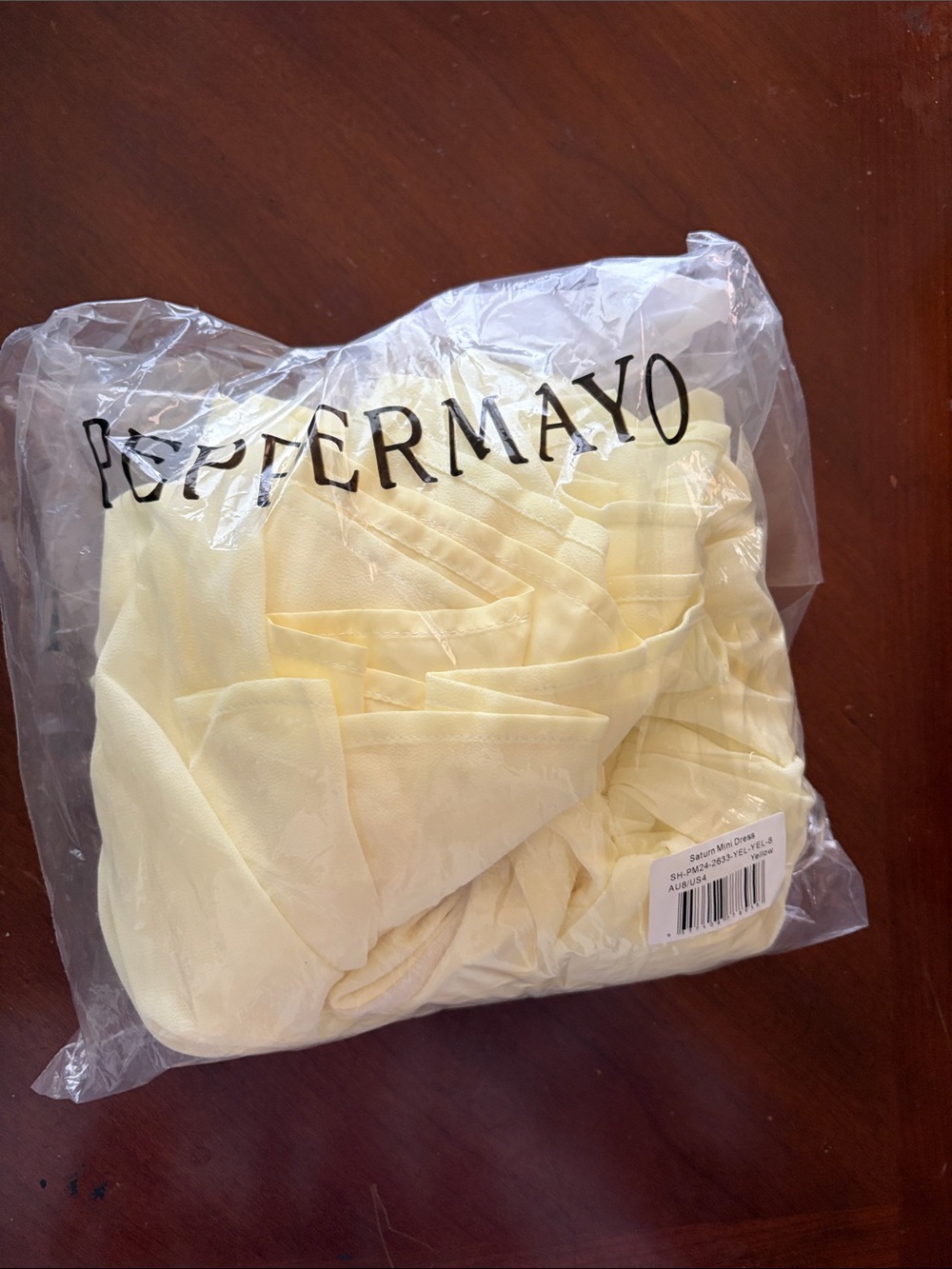 Peppermayo Pale Yellow Ruffled Women’s Dress